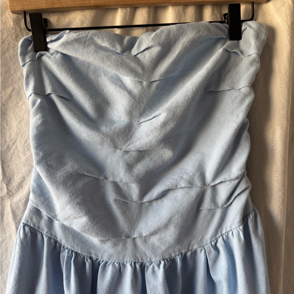 Universal Thread Light Blue Strapless Maxi Dress … - image 2